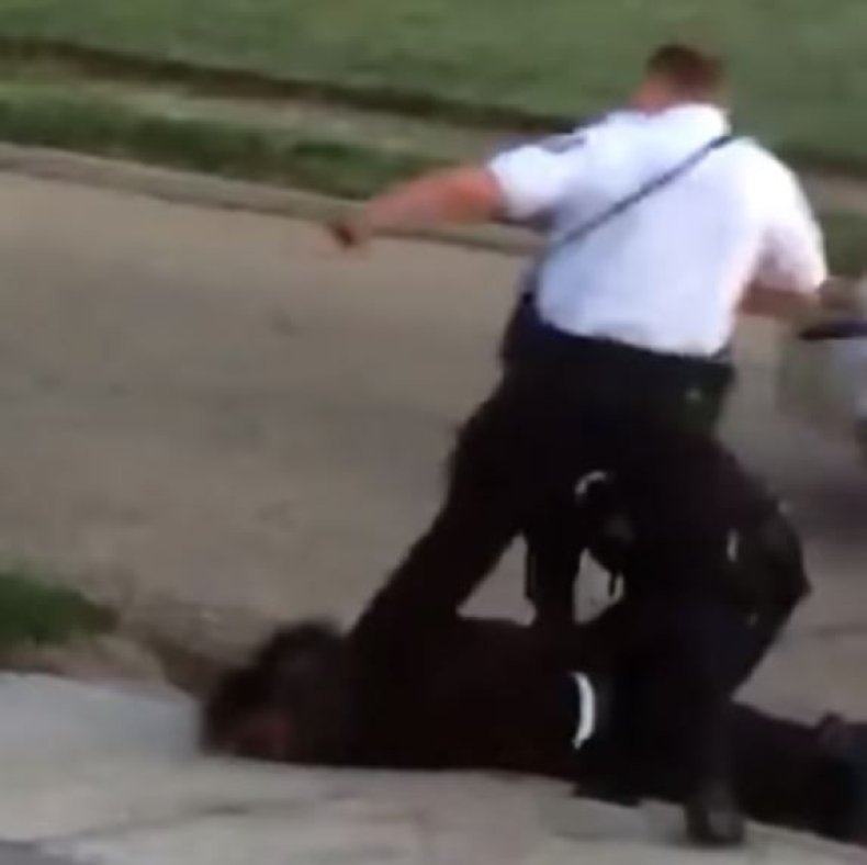 Officer Kicks Suspect