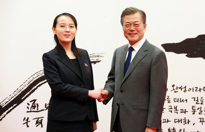 GettyImages-917204800 (1) Kim Yo Jong and Moon Jae-in