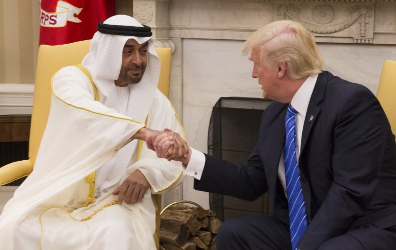 GettyImages-683404604 U.S. President Donald Trump welcomes Crown Prince Shaikh Mohammad bin Zayed Al Nahyan of Abu Dhabi