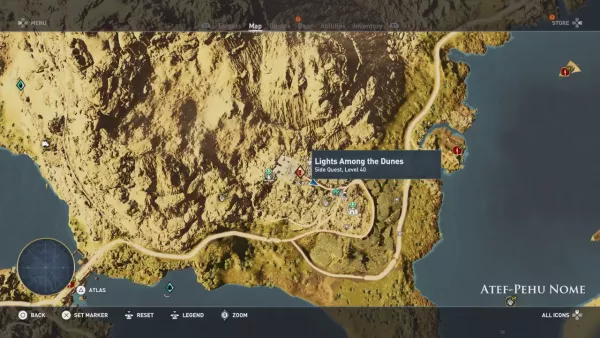 Nathaniel Ward Kilometers skull Assassin's Creed Origins' Lights Among the Dunes 1.40 Quest Guide