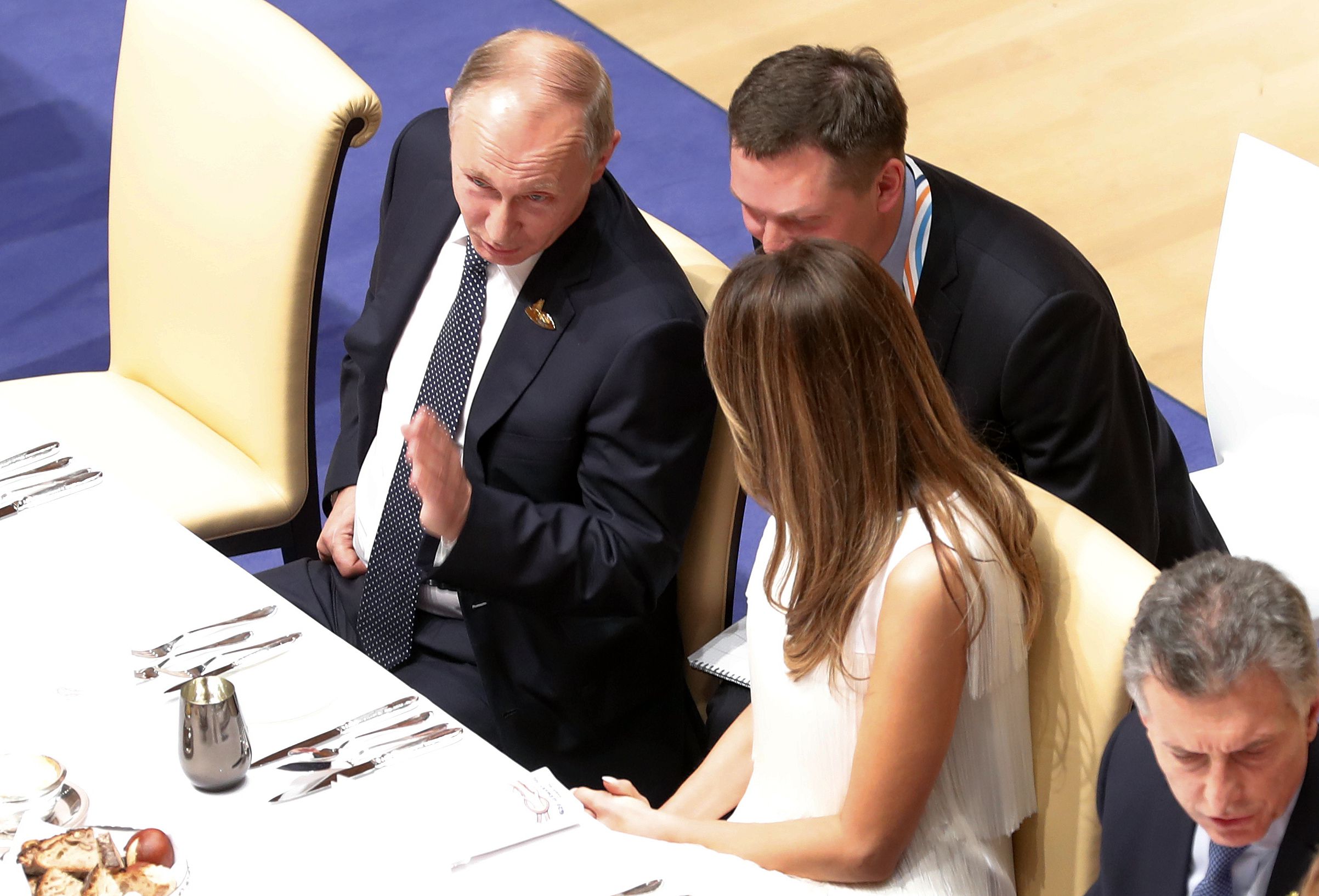 Putin and Melania at G20 summit banquet