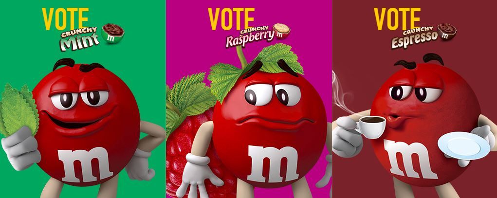 REVIEW (x3): M&M's Crunchy Flavor Vote (Mint, Raspberry, Espresso) - Junk  Banter