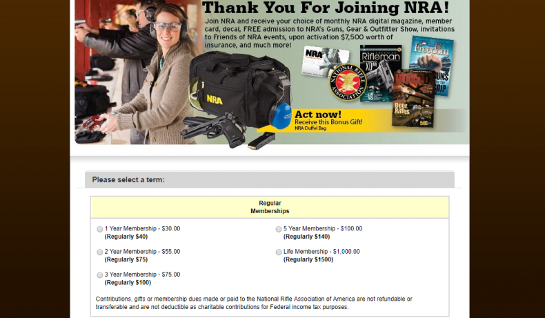 NRA Membership flier