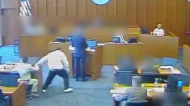 Video of Crips Gangster Shot Dead in Court As He Attacks Witness With Pen