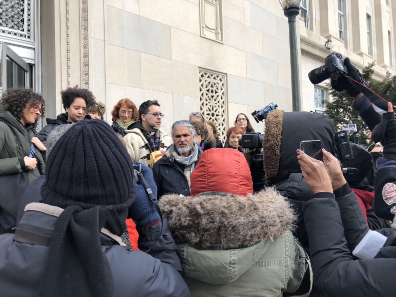 ravi outside of courthouse