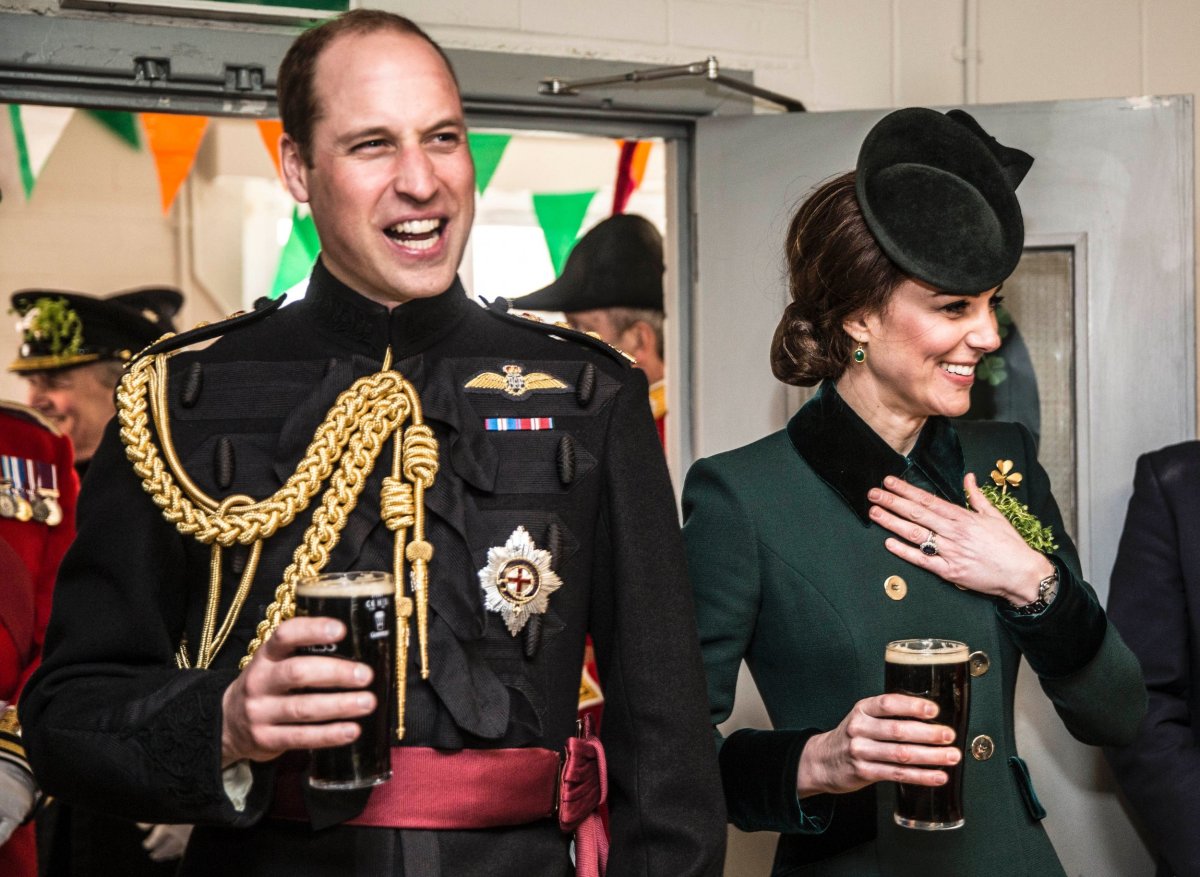 prince william and dutchess kate drink guinness
