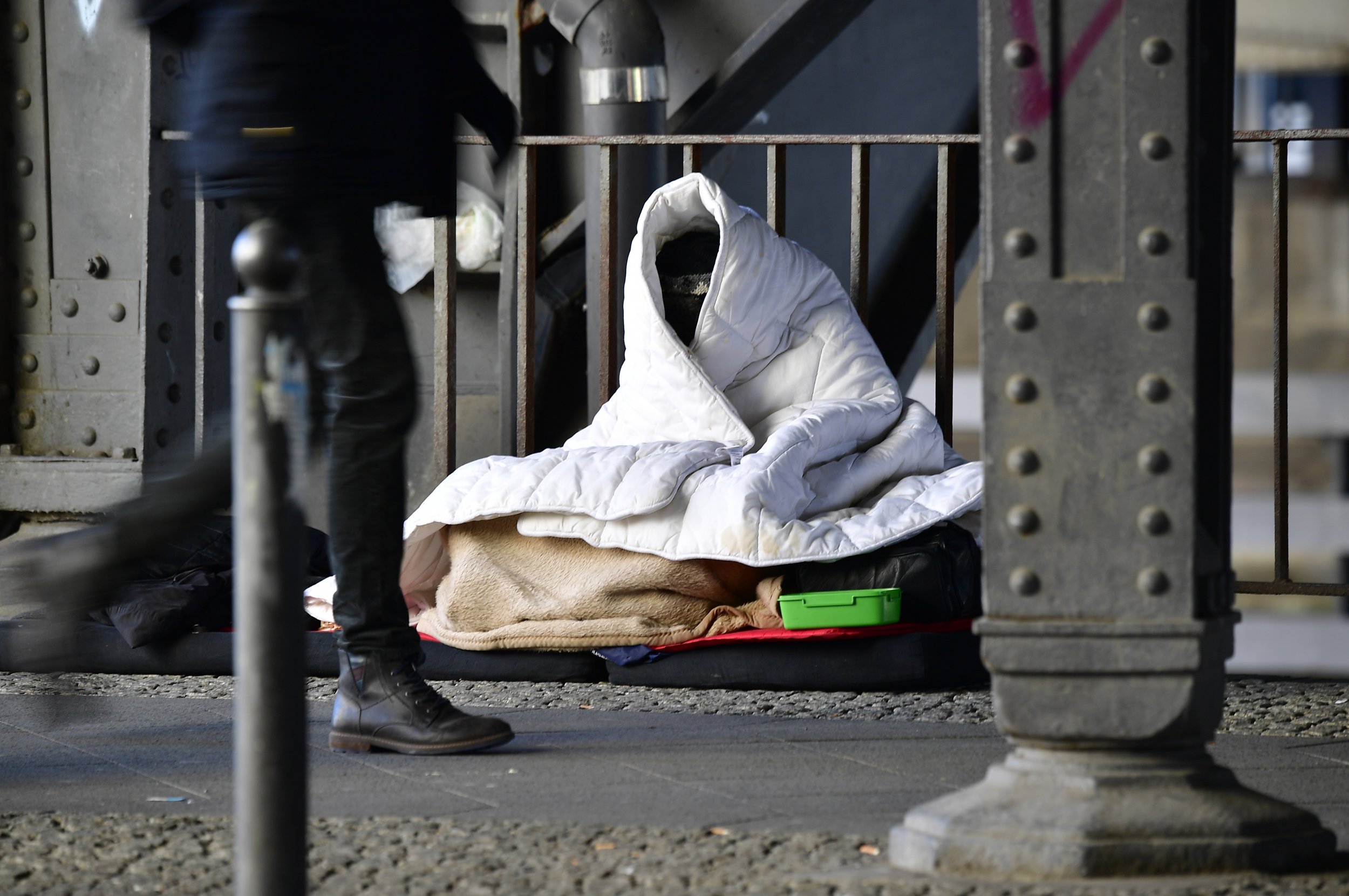 Free Clothing Hung on Streets to Help the Homeless