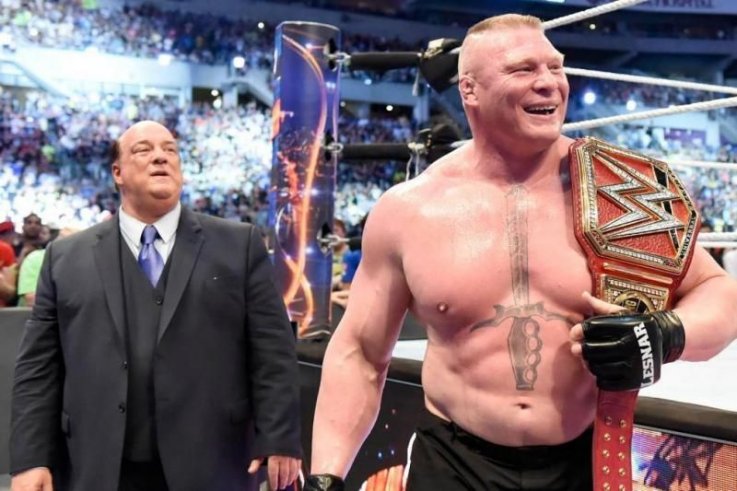 brock lesnar paul heyman universal title brock lesnar paul heyman universal title
