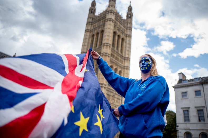 Brexit protest Westminster