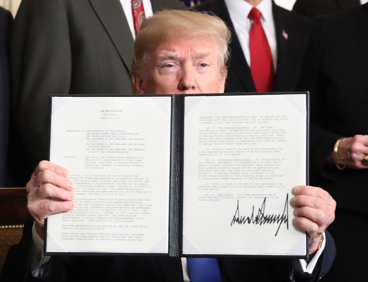 Trump signs China tariff