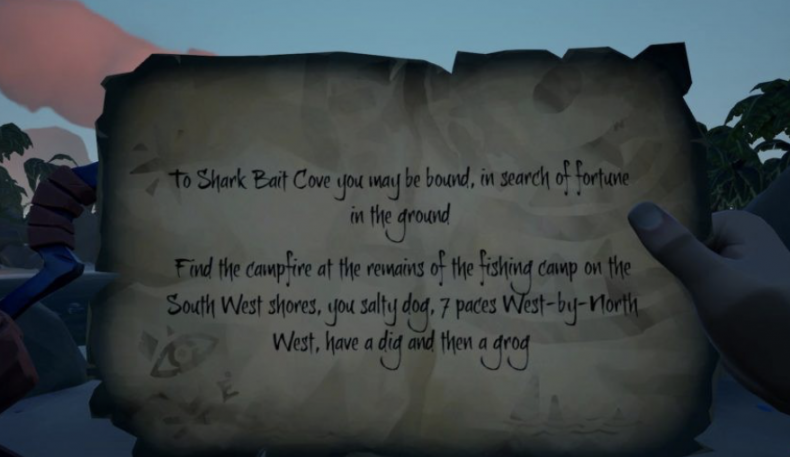 sea of thieves riddle guide solutions location shark bait cove island answer clue