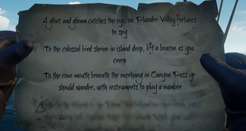 sea of thieves riddle guide solutions location plunder bay island answer clue puzzle