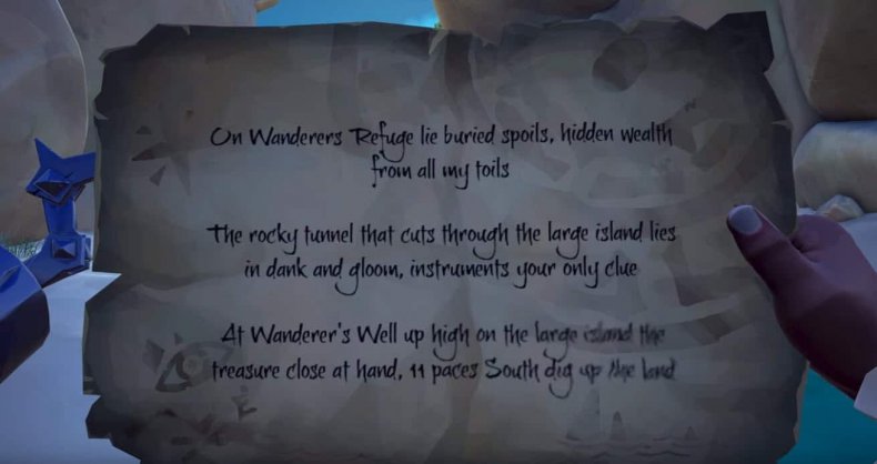 sea of thieves riddle guide solutions location wanderers refuge island answer clue puzzle