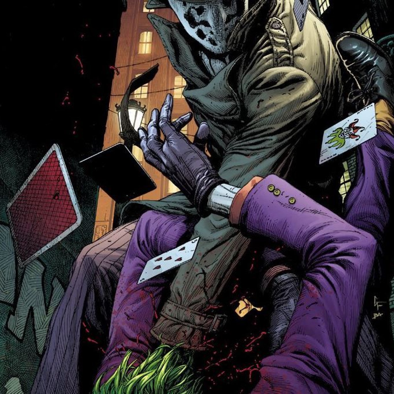 New Cover Rorschach Fighting Joker As Batman