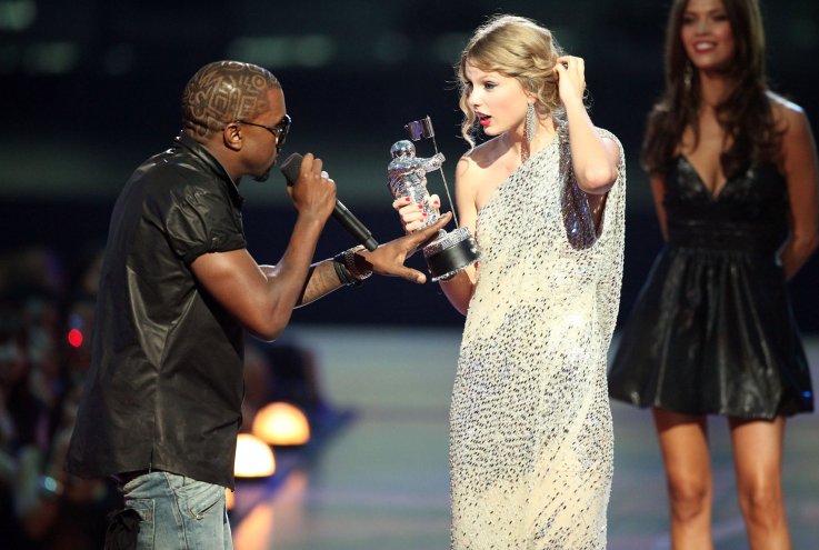 taylor swift kanye west mtv awards getty taylor swift kanye west mtv awards getty