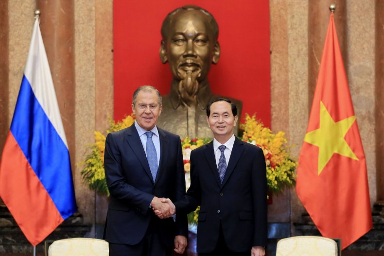 Sergei Lavrov with Tran Dai Quang Russia Vietnam
