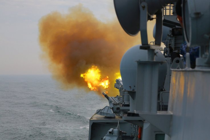 ChinaNavyDestroyerFiring ChinaNavyDestroyerFiring