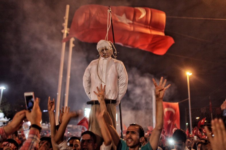 Fethullah Gulen effigy