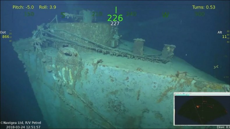 USS Helena wreckage