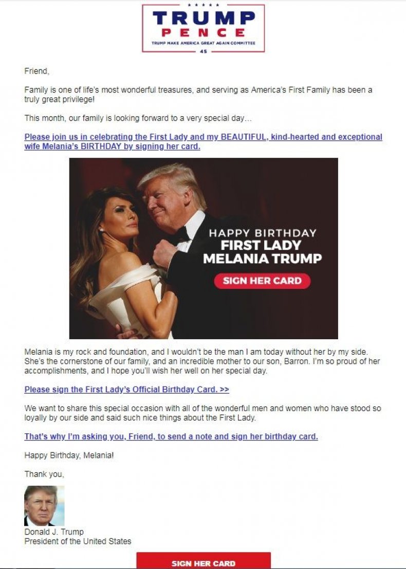 MelaniaBirthdayCard