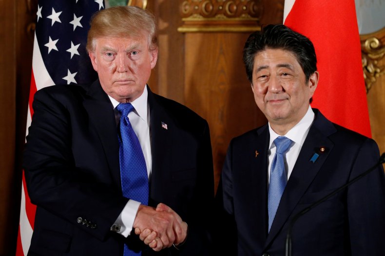 Donald Trump and Shinzo Abe Donald Trump and Shinzo Abe
