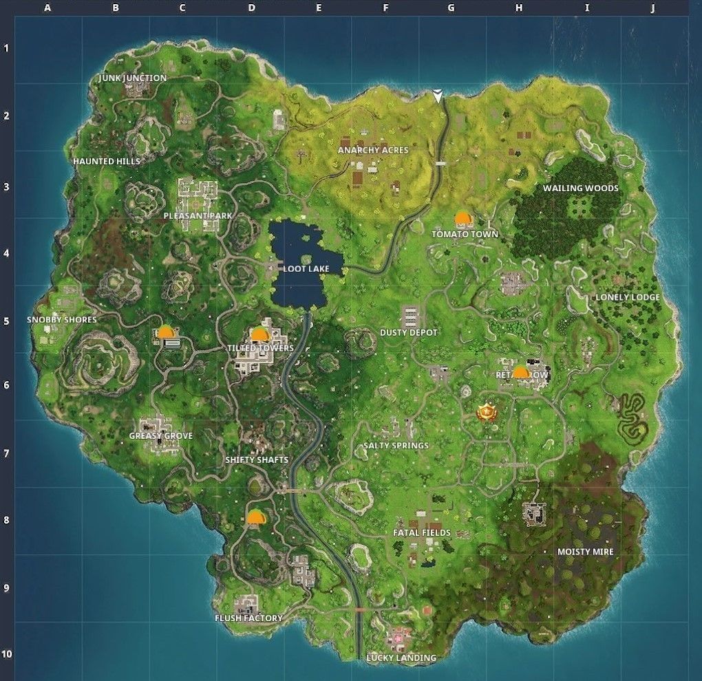 Fortnite Taco Shop Locations Moisty Mire Treasure Map Challenge