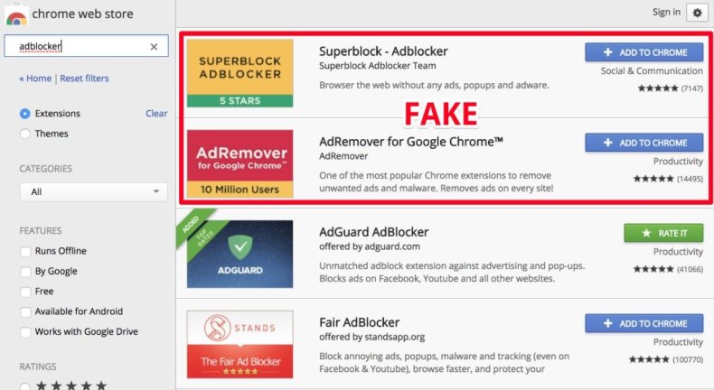 Google Chrome Fake Ad Blockers Installed By 20 Million Users How