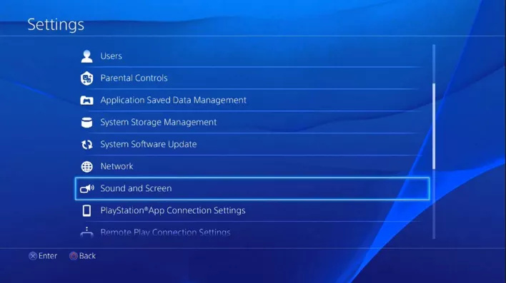 playstation 4 sound settings