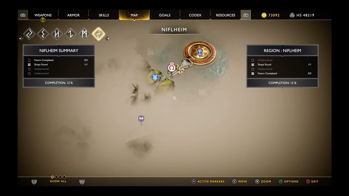 God of war Niflheim map