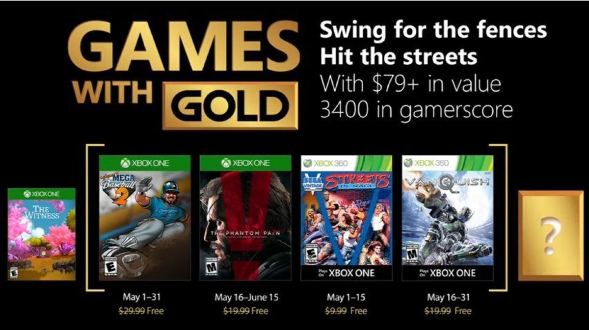 Xbox Games With Gold May 2018 Offerings Include 'Metal Gear Solid 5