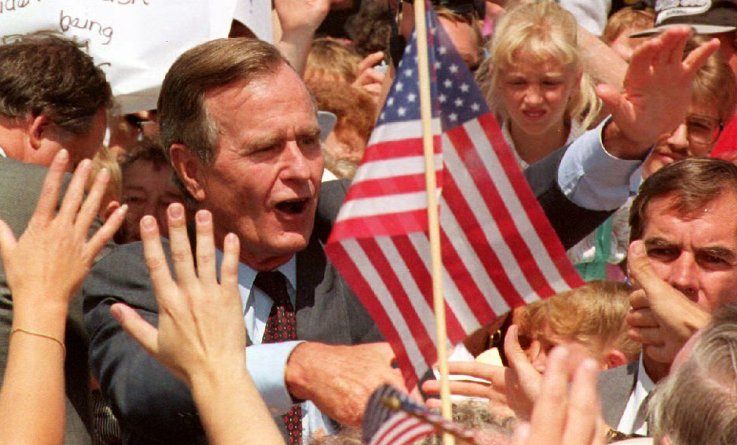 Bush campaigning July 1992