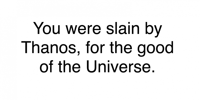 thanos slain