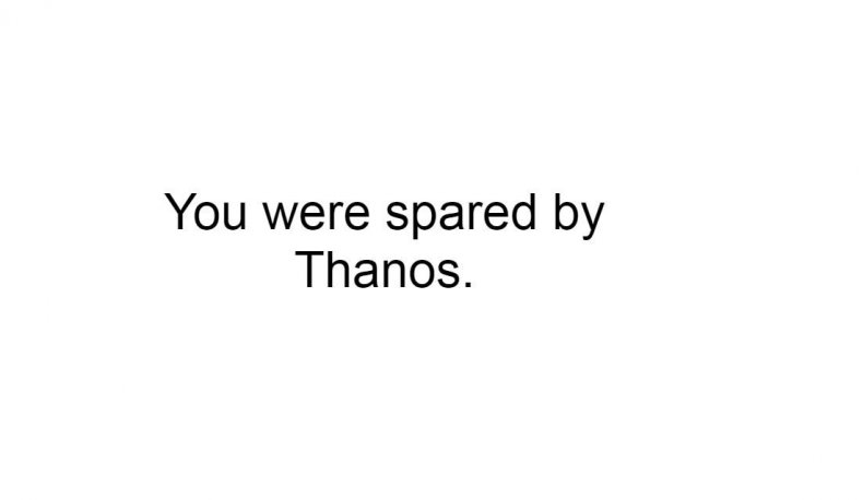 thanos spared me
