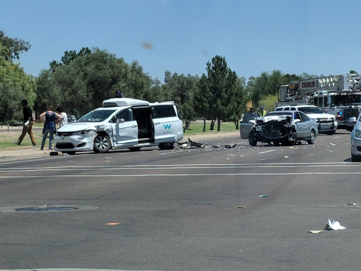 Self-Driving Car Crash: Waymo Van Involved In Arizona Crash - Newsweek