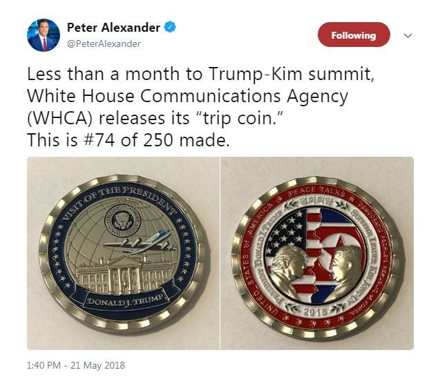 Donald Trump & Kim Jong Un Peace Summit Coin Denuclearization Commemorative 2018