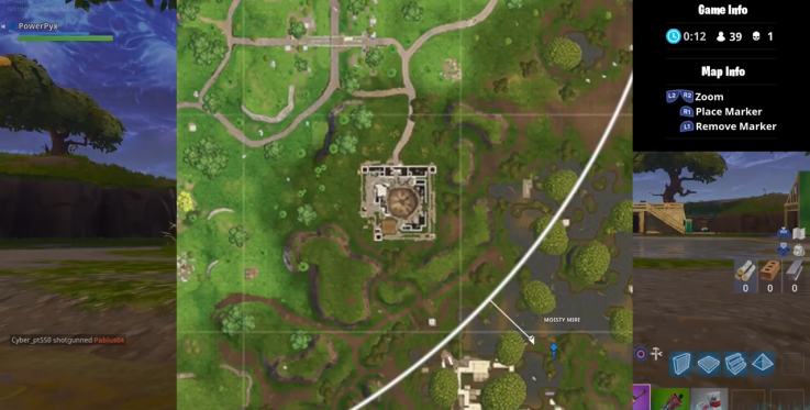 Fortnite search between bench map Fortnite search between bench map