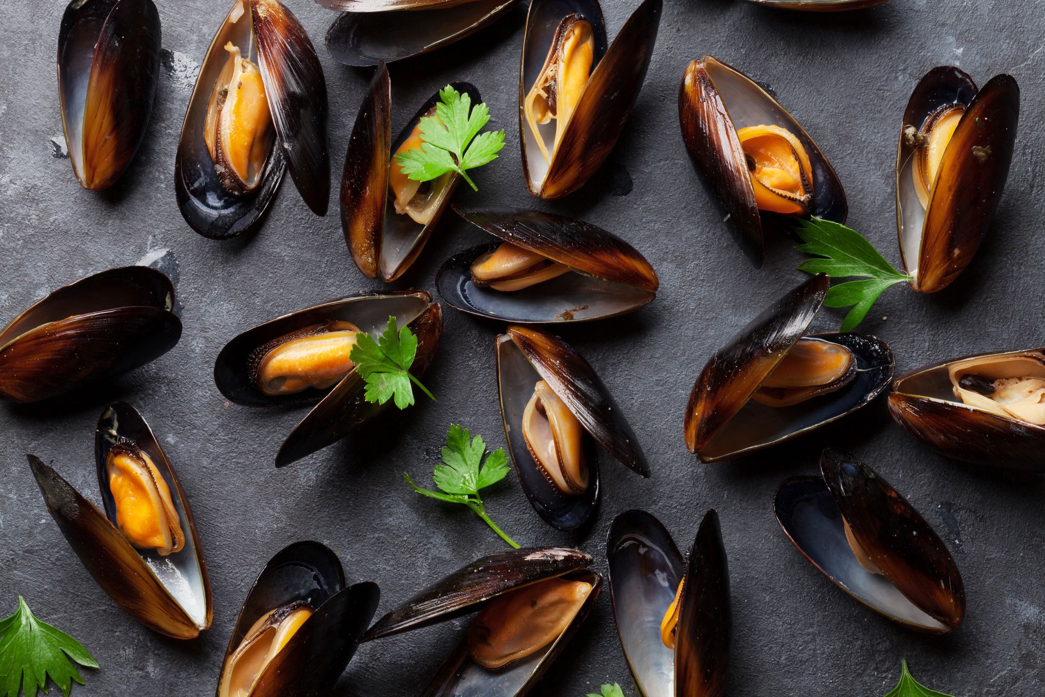 Steamed Mussels In Pan Slow Motion | Stock Video | Pond5