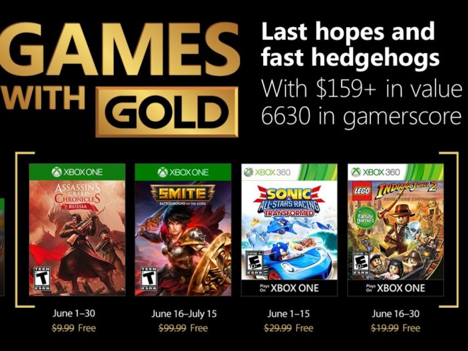 Xbox Games With Gold June 2018 List: 'Sonic' Saves the Month From