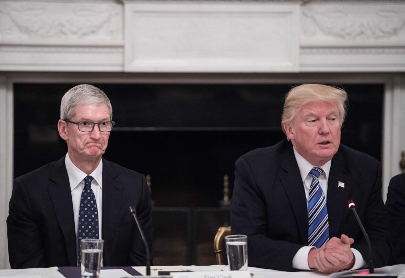 Tim Cook and Donald Trump
