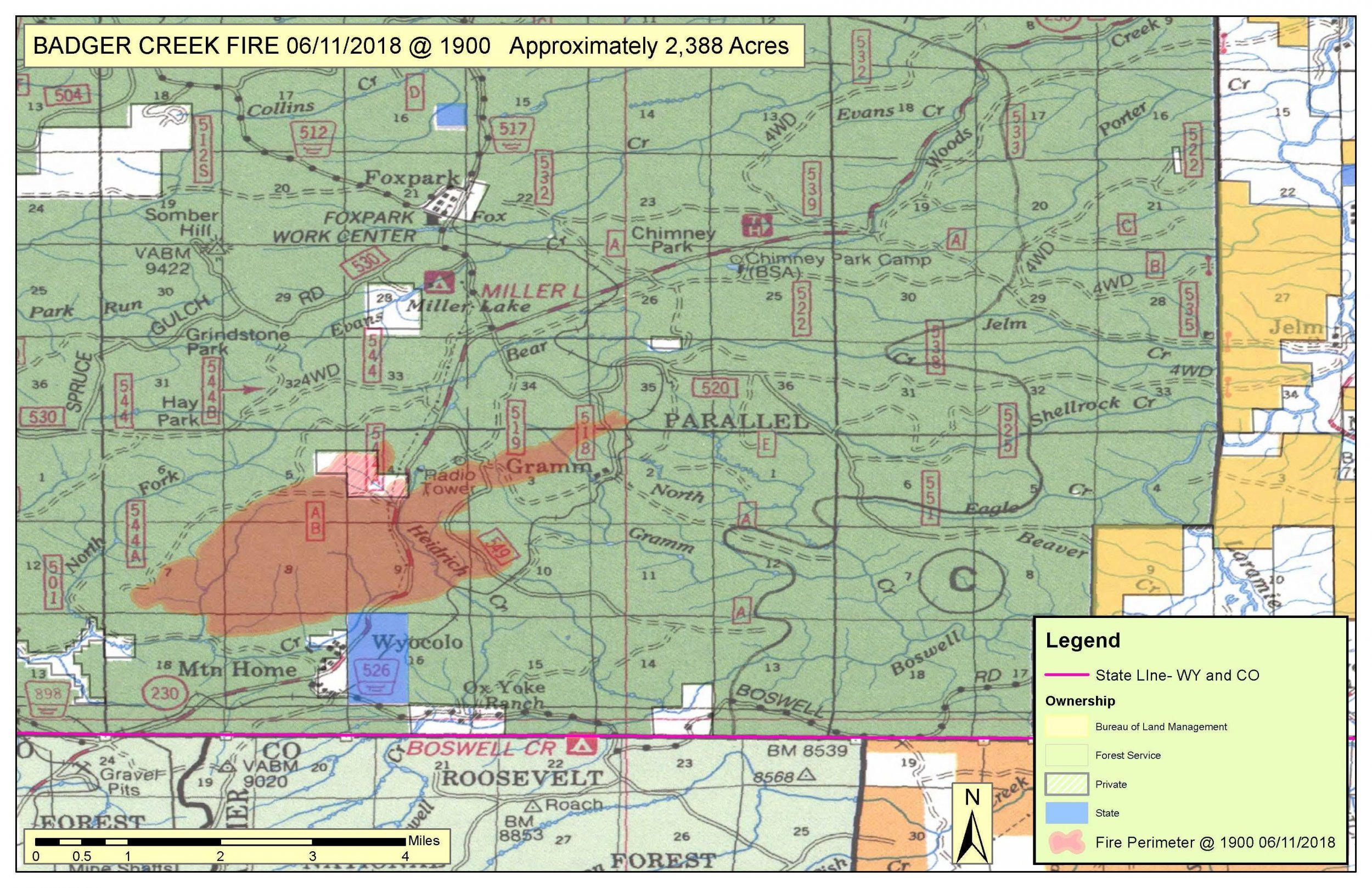 Badger Creek Fire Map Wyoming Badger Creek Fire: Pre Evacuations and Evacuations Ordered