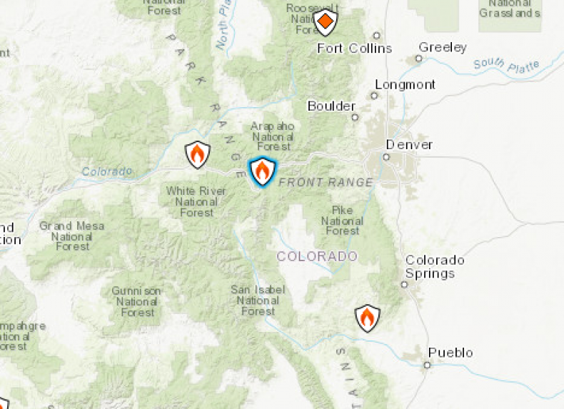 Buffalo Mountain Fire Map Update Colorado Wildfire Forces Evacuations