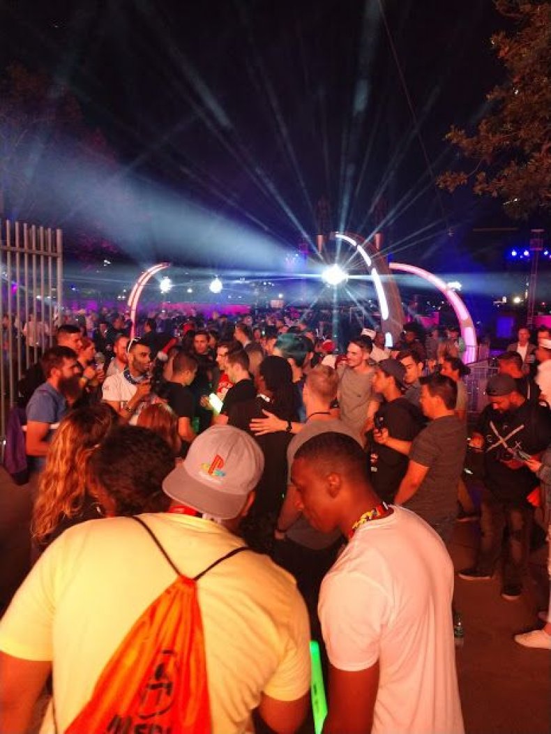 after party crowd