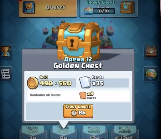 how to get gold chest clash royale