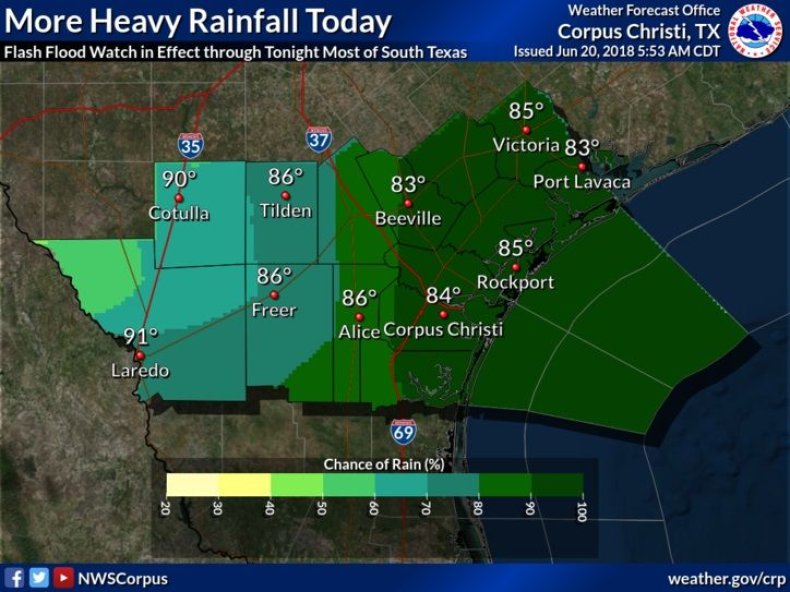 texas chance of precip