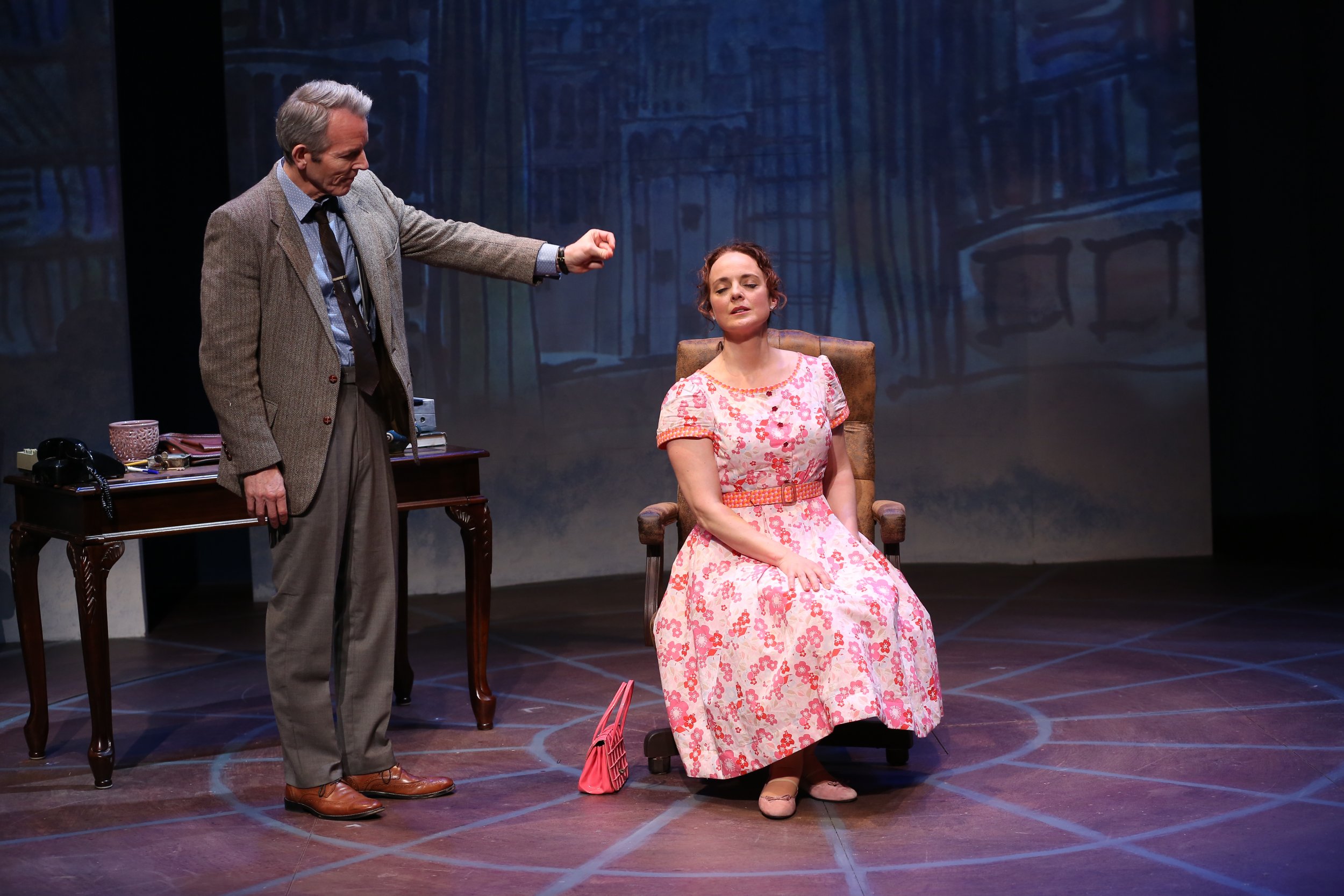 Stephen Bogardus and Melissa Errico in Irish Rep's ON A CLEAR DAY YOU CAN SEE FOREVER - Photo by Carol Rosegg