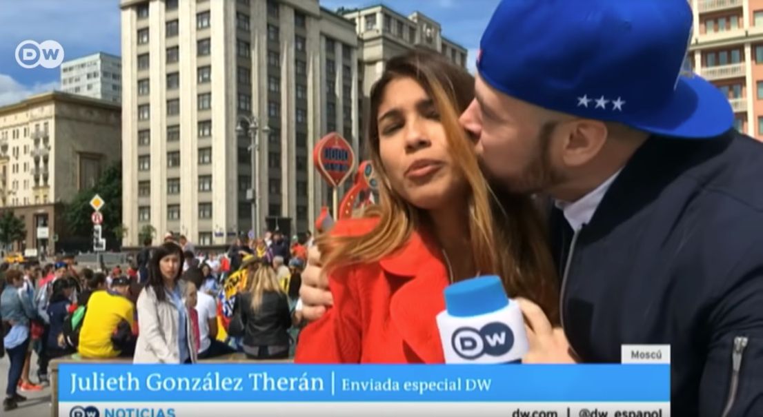 World Cup Fan Who Kissed And Groped Female Reporter On Air Apologizes Newsweek 