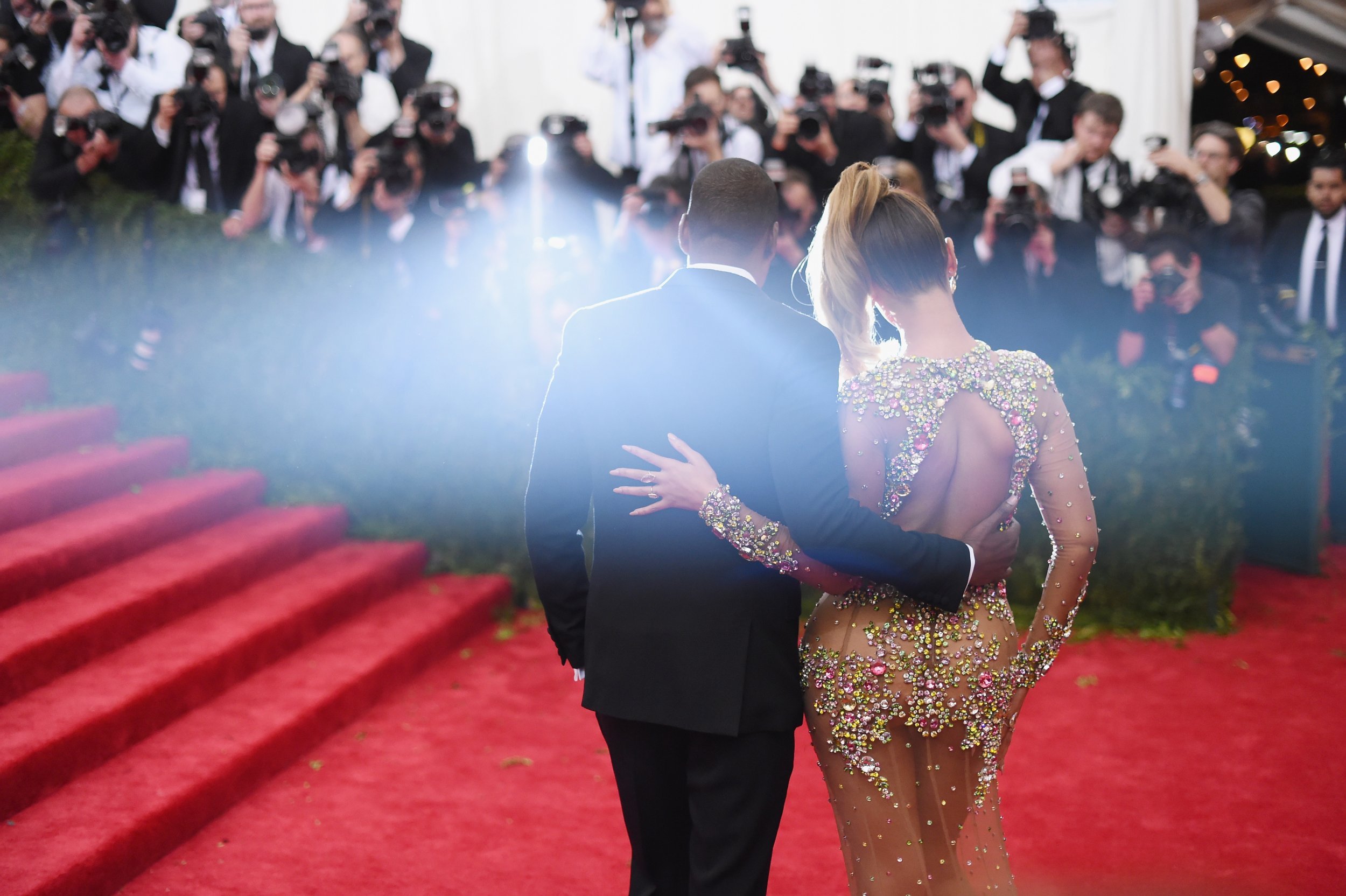 Beyonce and Jay Z at the Met Gala, 2015. 