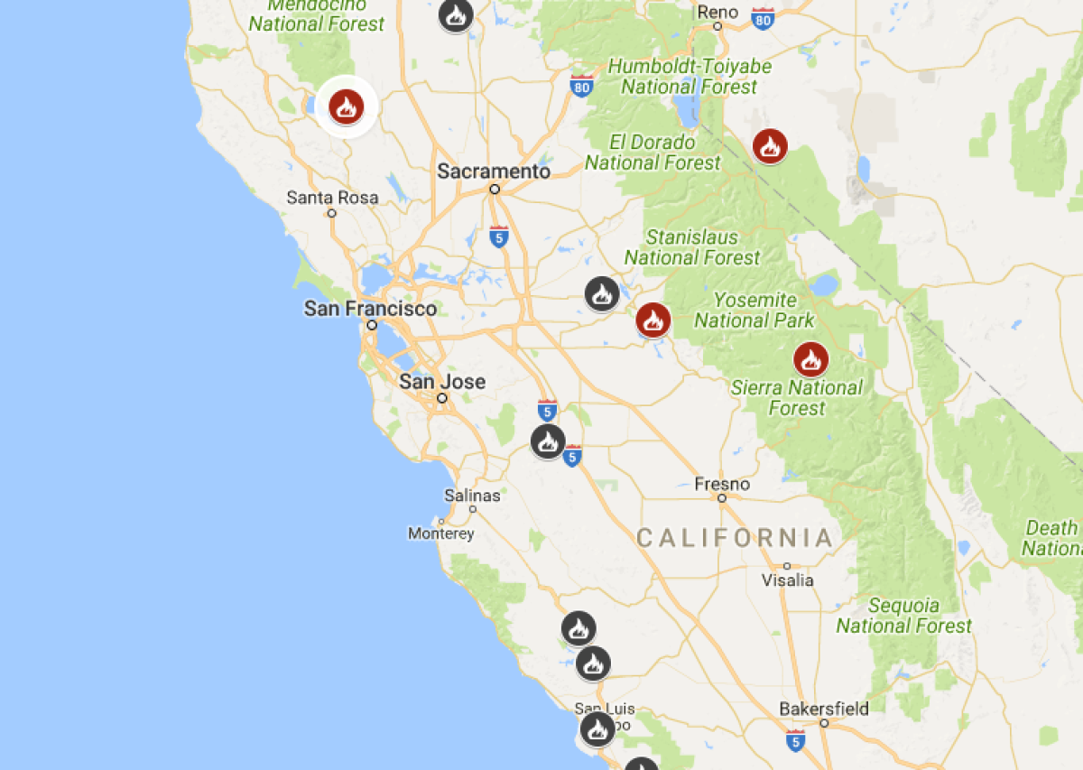 California Fire Map 2018